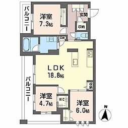 ジョフリエル 3LDKの間取図画像
