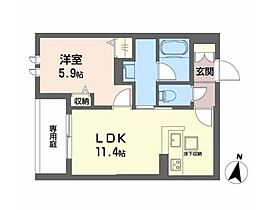 JS　House  ｜ 大阪府大阪市淀川区十三東３丁目25-15（賃貸マンション1LDK・1階・41.05㎡） その2