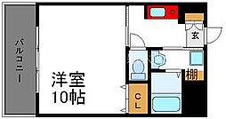 パグーロ三国 1Kの間取図画像