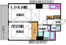 ノルデンタワー新大阪プレミアム 1LDKの間取図画像