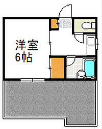 ジュネス第1 1Kの間取図画像