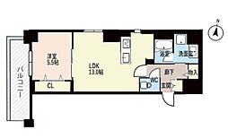 Plume木川 1LDKの間取図画像