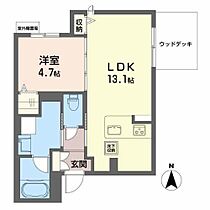 ヒノパルク  ｜ 大阪府池田市石橋１丁目（賃貸マンション1LDK・1階・42.65㎡） その2