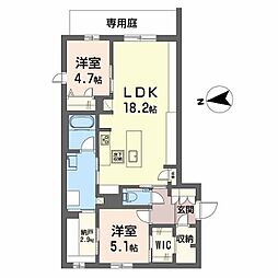 シャーメゾン　ケー 2階2SLDKの間取り