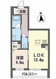 Athena 1LDKの間取図画像