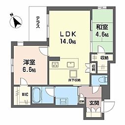 シャーメゾングランデ 2LDKの間取図画像