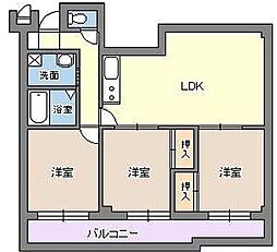 メゾンプラージュ 3LDKの間取図画像