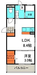 エスポワール 1LDKの間取図画像