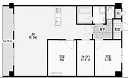 セントラルコート2 2LDKの間取図画像