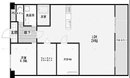 セントラルコート2 2LDKの間取図画像