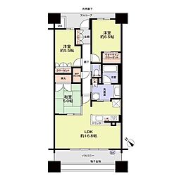 宝塚ザ・レジデンス 3LDKの間取図画像