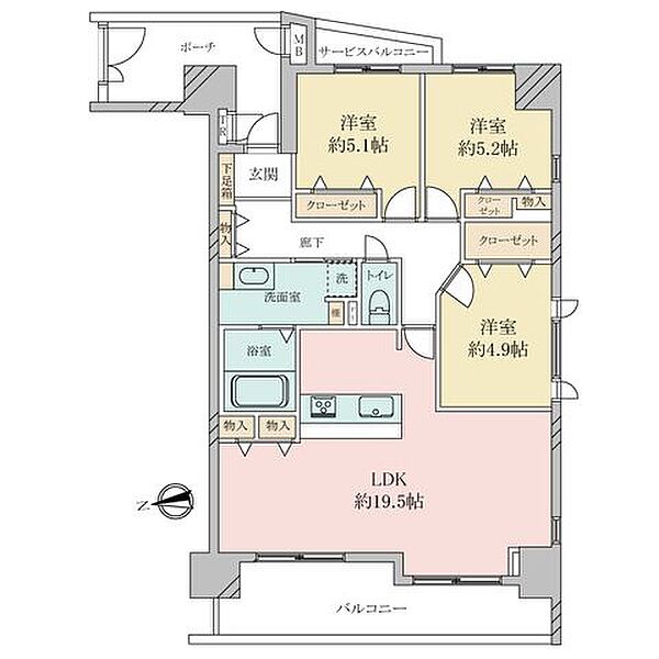 間取りを拡大表示