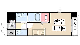 ONLYONE川西中央I  ｜ 兵庫県川西市中央町（賃貸マンション1R・8階・25.12㎡） その2