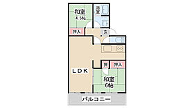 清風ハイツ  ｜ 兵庫県川西市清和台東2丁目（賃貸アパート2LDK・2階・55.89㎡） その2