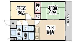 コーポ・サラーム 2DKの間取図画像