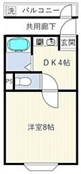 オーナーズマンション鉢塚 1DKの間取図画像