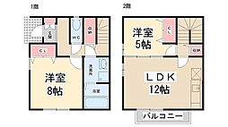 シャロンタウンハウス 2LDKの間取図画像