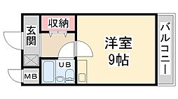 PIER40 ワンルームの間取図画像