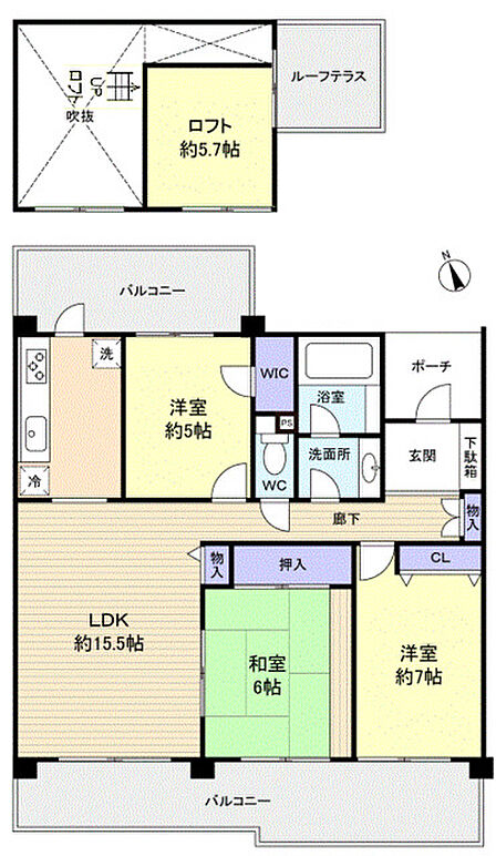 3LDK 間取り