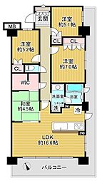 ディオフォレスト橋本台 8階4LDKの間取り