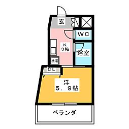 間取図画像 1K