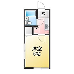 メゾンコリーナ 1Kの間取図画像