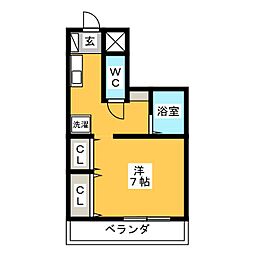 グランドステージ明神町 1Kの間取図画像
