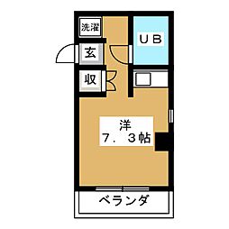 トライアーバン ワンルームの間取図画像