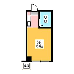 大三ビル 1階ワンルームの間取り