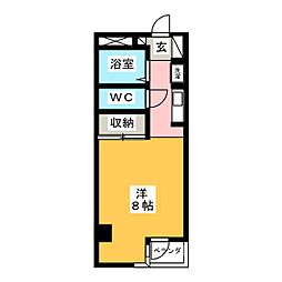 ランドウェル八王子 ワンルームの間取図画像