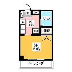 ドエル・クラ ワンルームの間取図画像