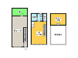 GarageCabin ワンルームの間取図画像