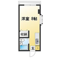 エステートピア藤 ワンルームの間取図画像