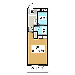 ヴェルディスズキ ワンルームの間取図画像