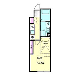 BELLE DEMEURU 1Kの間取図画像