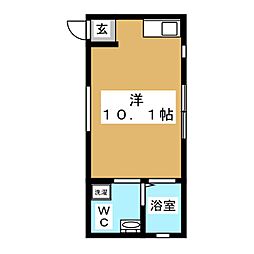 メザンジュ ワンルームの間取図画像