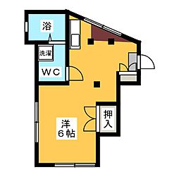 邦生荘 ワンルームの間取図画像