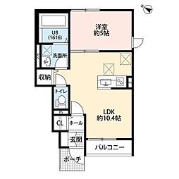 シャトームラシュウIII 1LDKの間取図画像