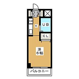 アバクス立川A棟 ワンルームの間取図画像