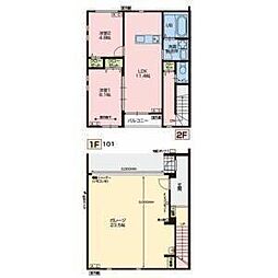 bell Courage 2LDKの間取図画像