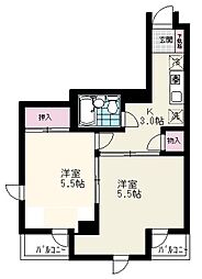 スターハイツ 2Kの間取図画像