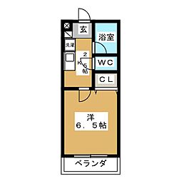 カーサ・スペランザ 1Kの間取図画像