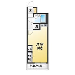 ライオンズマンション三鷹第7 ワンルームの間取図画像