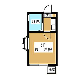 ドミールとれび 1Kの間取図画像