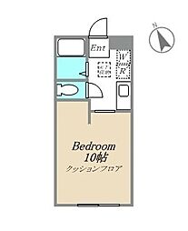 Ｏｃｔｅｔ　Ｂｅｅ 1階ワンルームの間取り