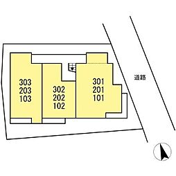 D-RESIDENCE府中西府町 203 2階2LDKのリビング/ダイニング