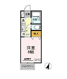 ドルフ北烏山A 1Kの間取図画像