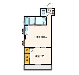 第3メゾン藤 1LDKの間取図画像