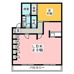 メゾン小柳 1LDKの間取図画像
