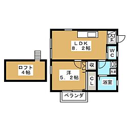 グリーンコーポ 1LDKの間取図画像